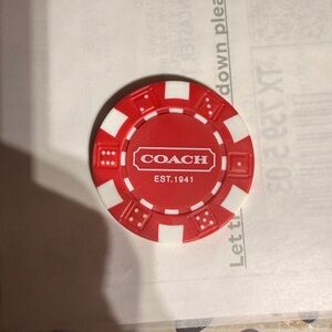Coach Red and White Chip